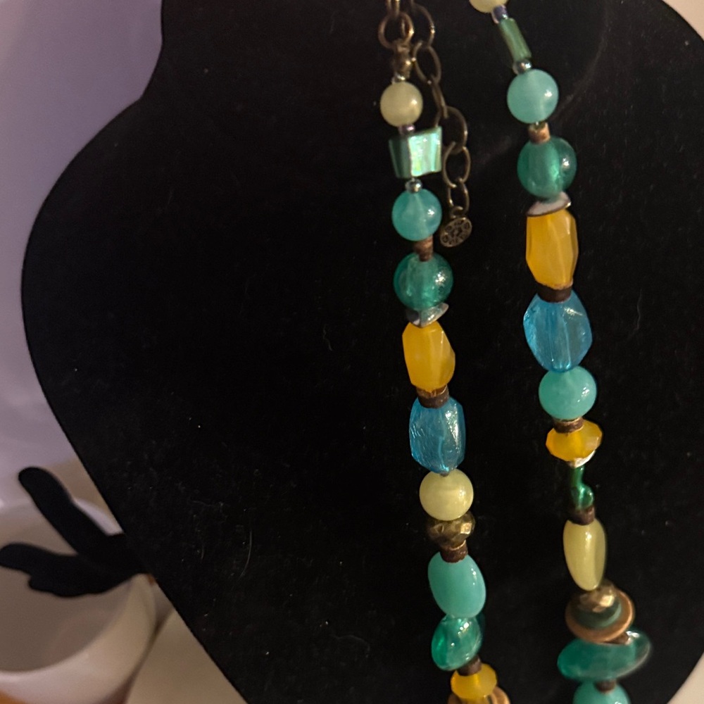 Ruby Rd. Turquoise and Amber Beaded Necklace - Picture 14 of 17